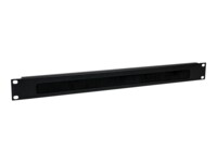 StarTech.com 1U High-density Brush Strip Cable Management Panel - Sturdy Steel Horizontal Data Centre Cable Management Panel (CMBRUSH1U) Rack-kabel styrepanel Sort