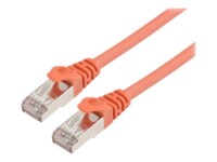 Prokord CAT 6a Kabel med afskærmning med folie og kobberfletning (SFTP 30cm Netværkskabel Orange