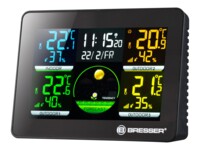 Bresser Thermo Hygro Quadro NLX Vejrstation Trådløs Indendørs Udendørs Sort
