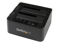 StarTech.com Dual Bay USB 3.0/ eSATA Hard Drive Duplicator Dock for 2.5' & 3.5' SATA SSD HDD UASP (6Gbps) - Standalone (SDOCK2U33RE) Lagringskontrol