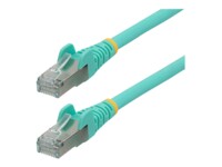 StarTech.com 50cm CAT6a Cable - Aqua - Low Smoke Zero Halogen (LSZH) - 10GbE 500MHz 100W ++ Snagless RJ-45 w/Strain Reliefs S/FTP Network Patch Cord CAT 6a S/FTP 50cm Patchkabel Akvamarin