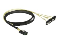 DeLOCK Seriel ATA/SAS-kabel Sort Gul 1m