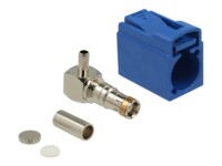 Delock FAKRA K jack 90° for crimping Blå