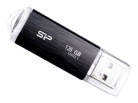 SILICON POWER Blaze B02 128GB USB 3.0 / USB-C USB stick Sort Transparent