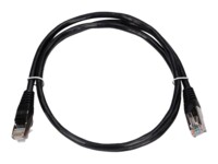 Extralink CAT 5e Kabel med folie og kobberfletning (FTP) 1m Patchkabel Sort