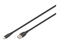ASSMANN Lightning-kabel 50cm Sort