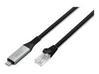 DIGITUS CAT 6a S/FTP 10m Netværkskabel Sort