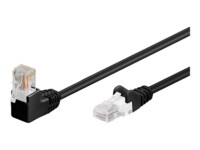 goobay CAT 5e Ikke afskærmet parsnoet (UTP) 25cm Netværkskabel Sort