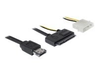 DeLOCK Power Over eSATA kabel Sort 1m
