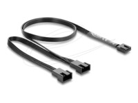Delock 4 pin PWM (female) - 4 pin PWM (male) Sort Splitter til blæser