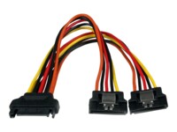 StarTech.com 6in Latching SATA Power Y Splitter Cable Adapter - M/F - 6 inch Serial ATA Power Cable Splitter - SATA Power Y Cable Adapter Strøm-splitter 15.24cm