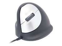 R-Go HE Mouse Ergonomic Mouse Large Left Kabling Sort Sølv