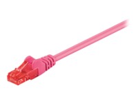 goobay CAT 6 Ikke afskærmet parsnoet (UTP) 3m Patchkabel Magenta