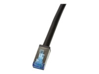 LogiLink Professional CAT 6a Kabel med afskærmning med folie og kobberfletning (SFTP 5m Patchkabel Sort
