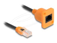 Delock CAT 5e Ikke afskærmet parsnoet (UTP) 30cm Forlængerkabel til netværk Orange/sort
