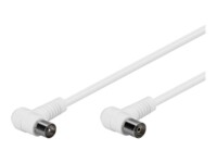 goobay Antennekabel Dobbelt afskærmet koaksial 5m Hvid Hvid