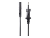 StarTech.com 2m (6ft) Laptop Power Cord, EU Plug to C7, 2.5A 250V, 18AWG, Notebook / Laptop Replacement AC Power Cord, Printer/Power Brick Cord, Europlug to IEC 60320 C7 - Laptop Charger Cable, Black (752E-2M-POWER-LEAD) Strømkabel 2m Sort