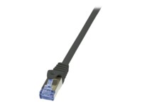 LogiLink PrimeLine CAT 6a SFTP, PiMF 0.25m Patchkabel Sort