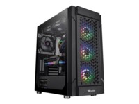 Thermaltake Versa T27 TG ARGB Tårn Udvidet ATX Ingen strømforsyning Sort