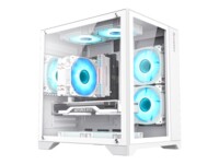 GameMax Infinity MINI WH Tower FlexATX Hvid Transparent