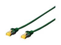 DIGITUS CAT 6a Kabel med afskærmning med folie og kobberfletning (SFTP 5m Patchkabel Grøn