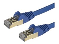 StarTech.com 0.50 m CAT6a Cable - 10 Category 6a Shielded Snagless RJ45 100W Patch Cord - 10GbE Blue UL/TIA Certified CAT 6a Afskærmet parsnoet (STP) 50cm Patchkabel Blå