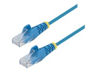 StarTech.com 0.5 m CAT6 Cable - Slim CAT6 Patch Cord - Blue - Snagless RJ45 Connectors - Cable - 28 AWG (N6PAT50CMBLS) CAT 6 50cm Patchkabel Blå