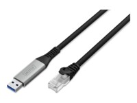 DIGITUS CAT 6a S/FTP 15m Netværkskabel Sort