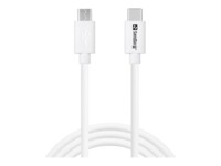 Sandberg 136-74 USB-C to Micro USB-B 1m 1m Hvid