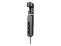 Neomounts Stikdåse 3-stik 16A Sort 1.4m