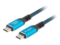 Lanberg USB Type-C kabel 1m Sort Blå