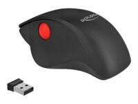 DeLOCK Ergonomic Optisk Trådløs Sort Rød