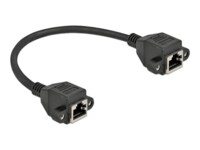 DeLOCK CAT 6a S/FTP 25cm Netværkskobling Sort