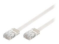 Goobay RJ45 CAT 5e Flat U/UTP CCA 1m White