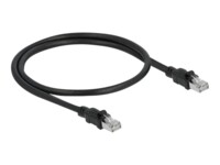 DeLOCK CAT 6a Foldet uskærmet snoet par (F/UTP) 50cm Patchkabel Sort