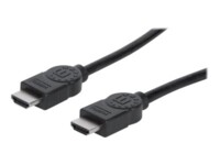 Manhattan HDMI Cable, 4K@30Hz (High Speed), 3m, Male to Male, Black, Ultra HD 4k x 2k, Fully Shielded, Gold Plated Contacts, Lifetime Warranty, Polybag HDMI-kabel 3m Sort