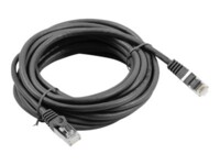 Lanberg CAT 6 Foldet uskærmet snoet par (F/UTP) 5m Patchkabel Sort RAL 9004