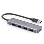Adapter 4w1 UGREEN Hub USB-C do 4x USB 3.0 + USB-C (szary)