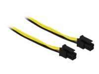 Delock Strømkabel 30cm Sort Gul
