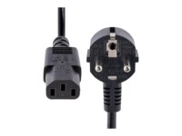 StarTech.com 1m (3ft) Computer Power Cord, 18AWG, EU Schuko to C13 Power Cord, 10A 250V, Black Replacement AC Cord, TV/Monitor Power Cable, Schuko CEE 7/7 to IEC 60320 C13 Power Cord - PC Power Supply Cable (713E-1M-POWER-CORD) Strømkabel 1m Sort