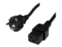 StarTech.com Strøm IEC 60320 C19 Strøm CEE 7/7 (male) Sort 2m Strømkabel