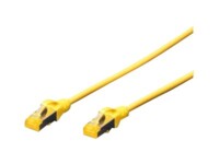 DIGITUS CAT 6a Kabel med afskærmning med folie og kobberfletning (SFTP 10m Patchkabel Yellow