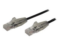 StarTech.com 1.5m Slim LSZH CAT6 Cable, 10 Snagless RJ45 100W Patch Cord, CAT 6 10GbE UTP Network Cable w/Strain Relief, Black, Fluke Tested/ETL/Low Smoke Zero Halogen - Category 6 - 28AWG (N6PAT150CMBKS) CAT 6 Ikke afskærmet parsnoet (UTP) 1.5m Patchkabe