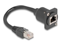 DeLOCK CAT 5e Afskærmet parsnoet (STP) 20cm Forlængerkabel til netværk Sort