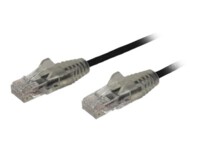 StarTech.com 2.5m CAT6 Cable - Black Slim CAT6 Patch Cord - Snagless - LSZH CAT 6 2.5m Patchkabel Sort