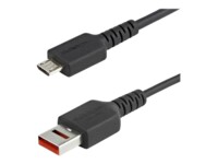 StarTech.com 3ft (1m) Secure Charging Cable, USB-A to Micro USB Data Blocker Charge-Only Cable, Power-Only Charger Cable for Phone/Tablet, Data Blocking USB Protector Adapter Cable, TPE - 5V at 2.4A (12W max) (USBSCHAU1M) USB-kabel 100cm Sort
