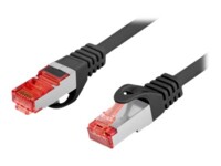 Lanberg PCF6-10CU CAT 6 Foldet uskærmet snoet par (F/UTP) 1.5m Patchkabel Sort