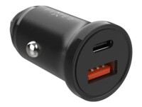 FIXED Bilstrømsadapter 20Watt 1xUSB-A 2.0 1xUSB-C