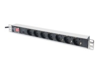 DIGITUS DN-95403 Stikdåse 7-stik 16A Sort 2m