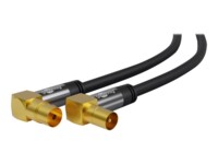 goobay Antennekabel Firelagsskjold 5m Sort Sort